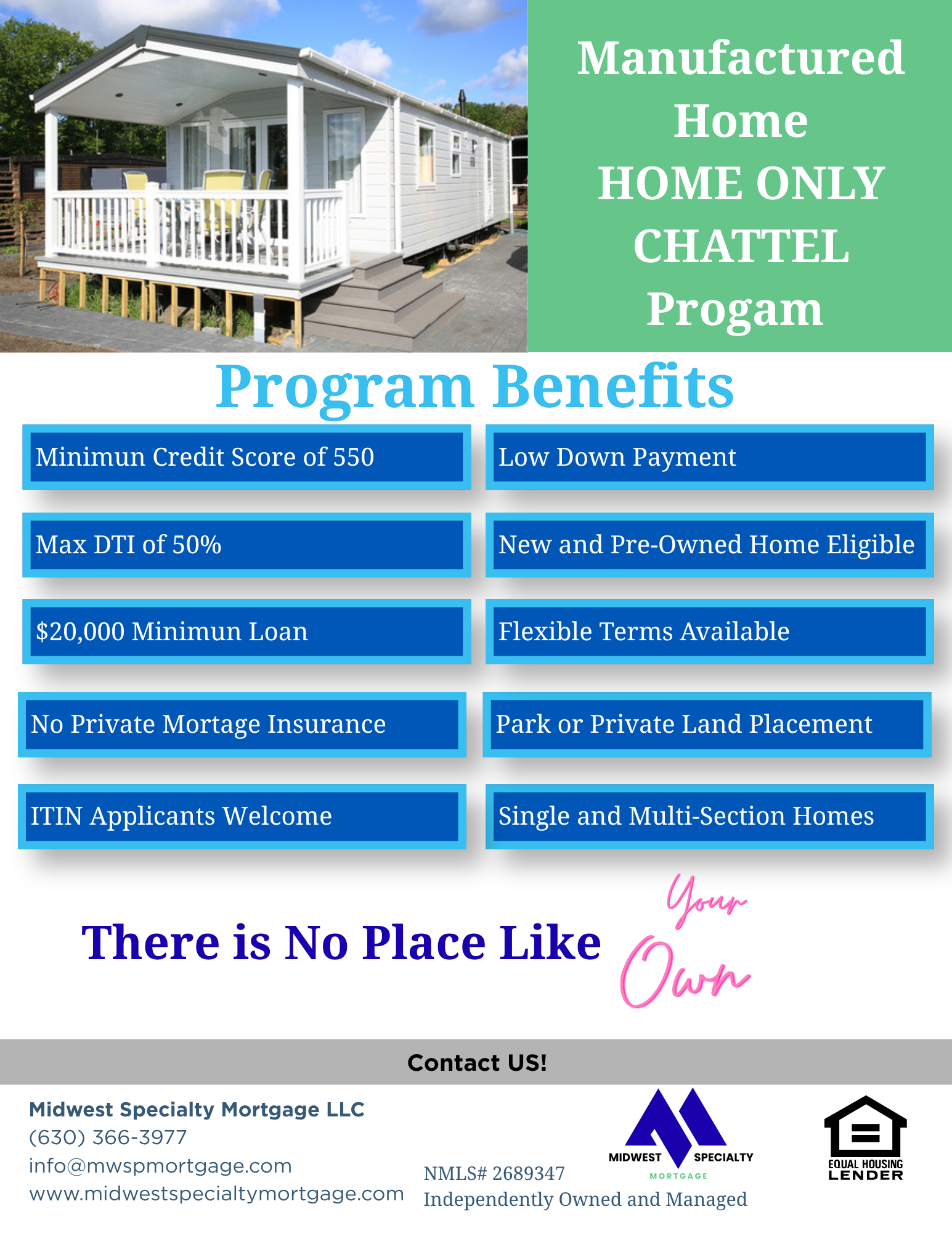 Midwest Manufactured Housing Home Only