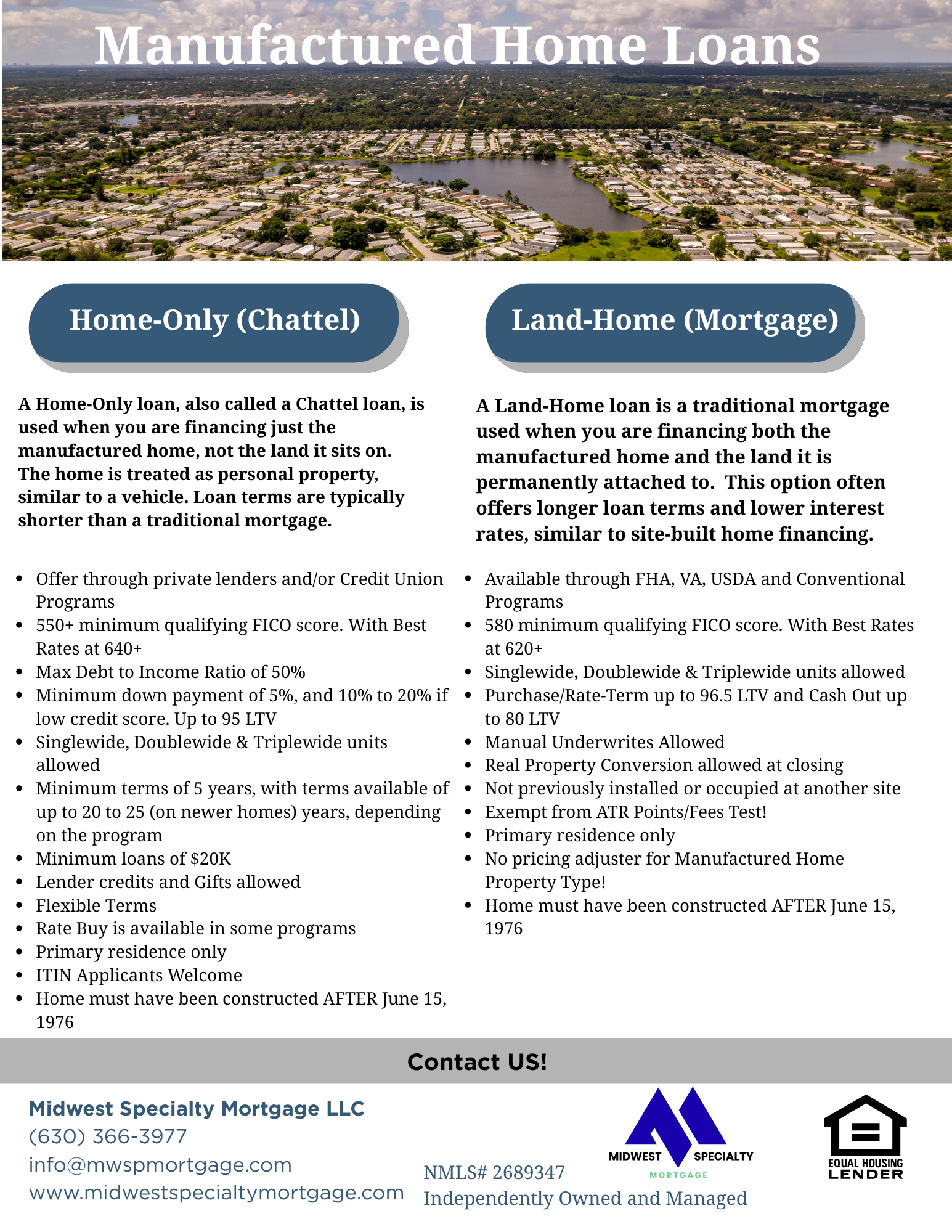Midwest Manufactured Housing New