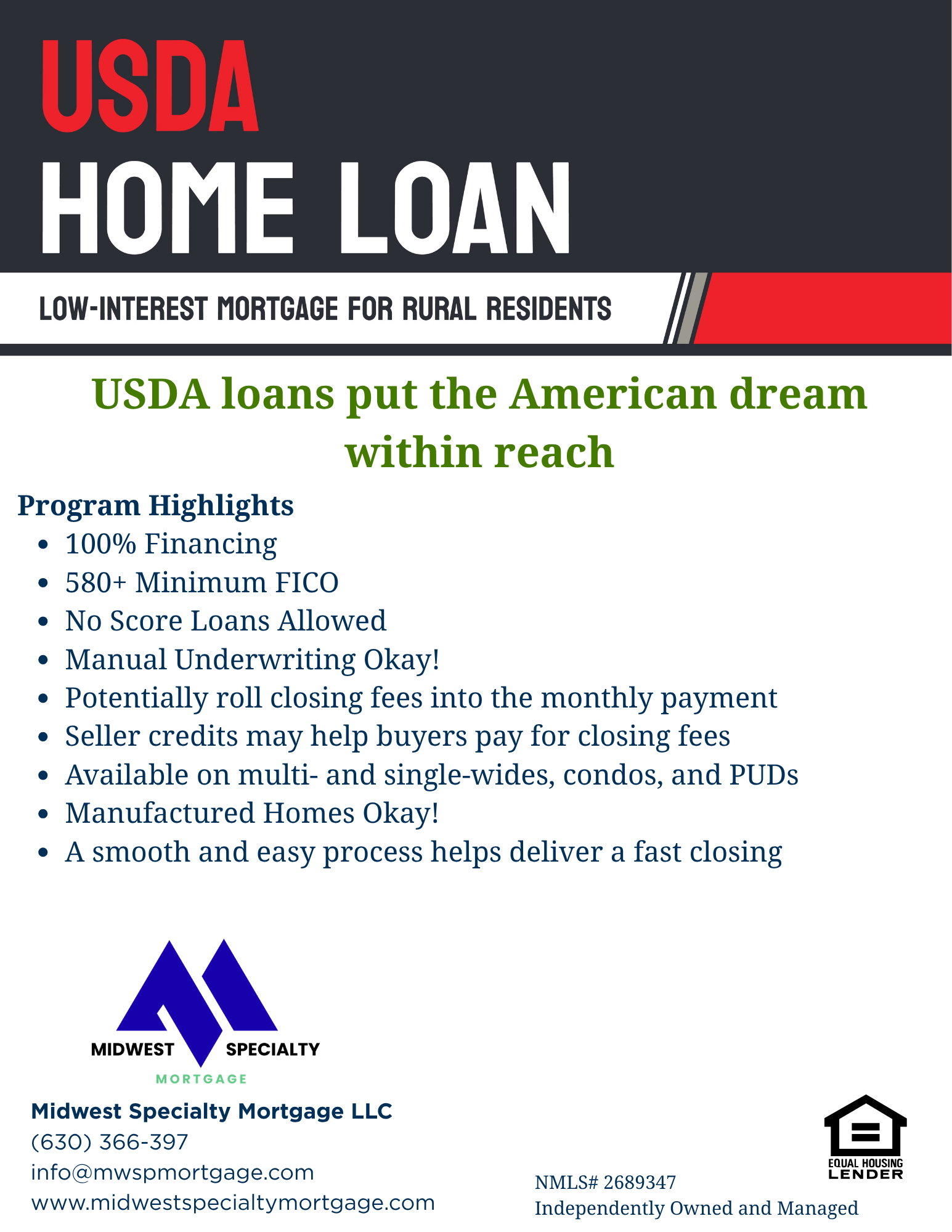 Midwest USDA Loans 1